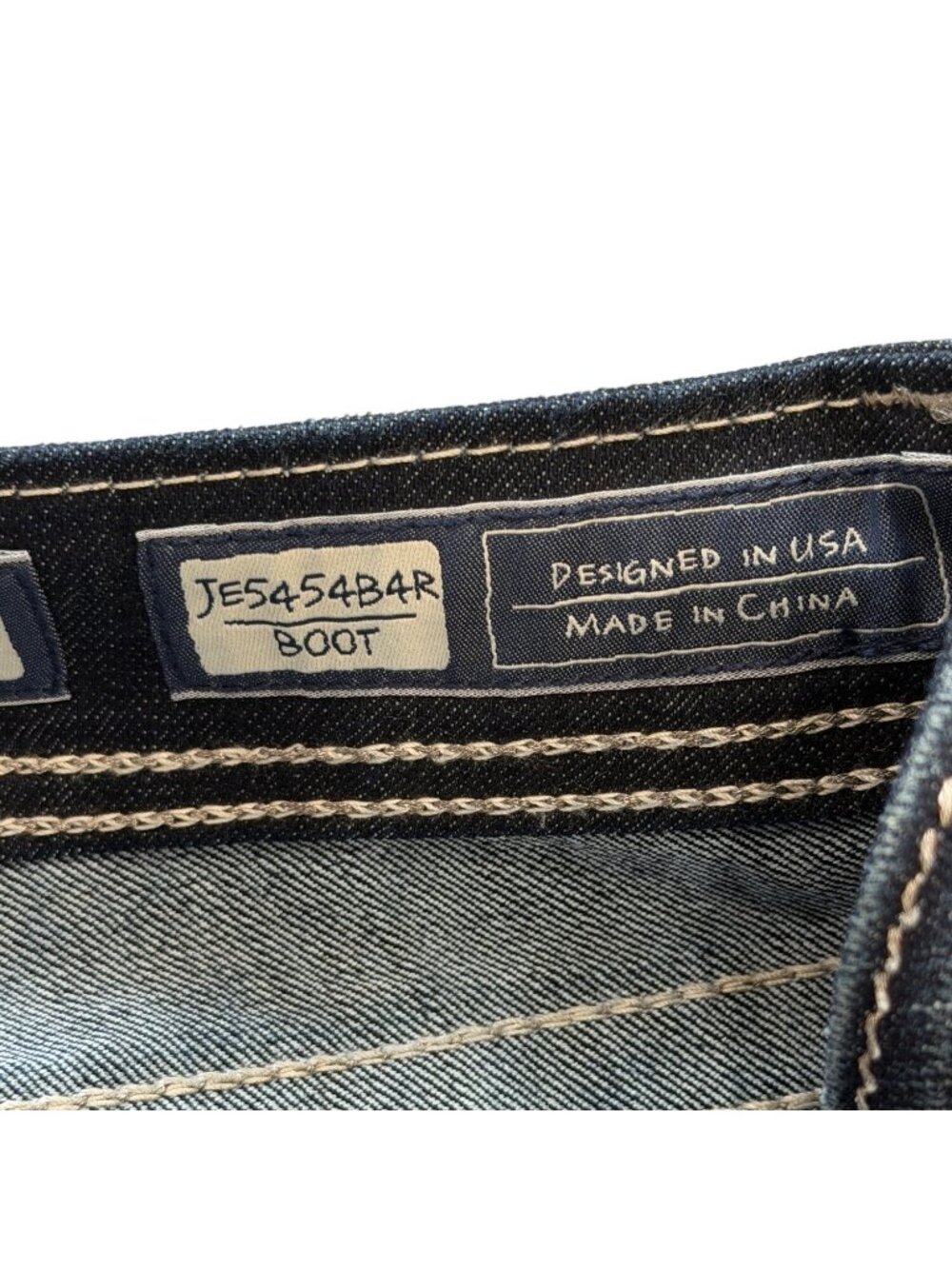 Miss Me Womens Size 27 Bootcut Jeans Dark Wash Buckle JE5454B4R Studded Pocket - Picture 5 of 10